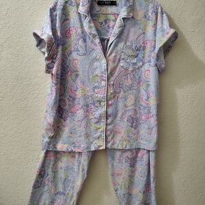 Ralph Lauren Multicolor Paisley Pajama Set